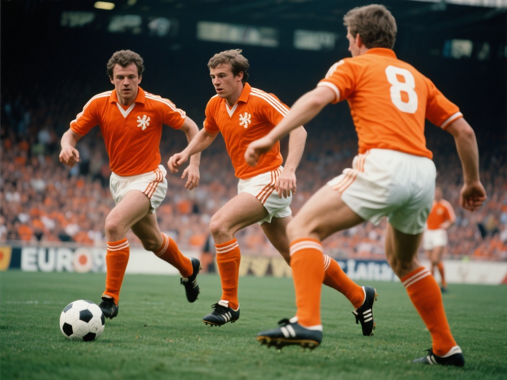 橙衣军团欧洲杯辉煌历程:1988年荣耀登顶 荷兰国家队,一直以全攻全守的战术体系闻名